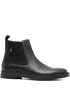 Hugo Boss Pull-tab Boots In Black