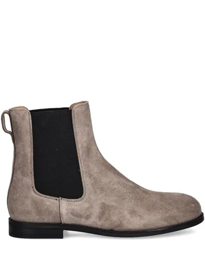 Hugo Boss Pull-tab Boots In Brown