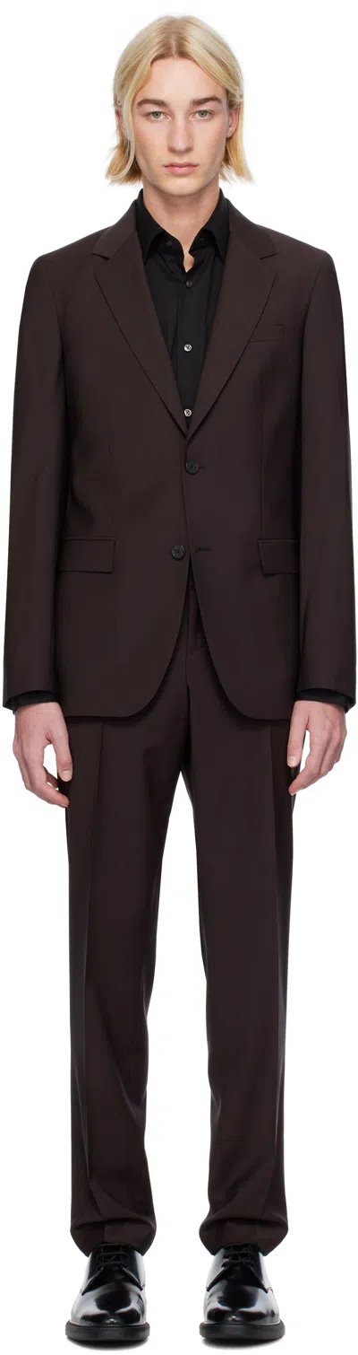 Hugo Boss Purple Slim-fit Suit In 651-dark Pink