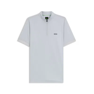 Hugo Boss Quick-dry Slim-fit Polo Shirt In Stretch Ripstop In Blue