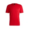Hugo Boss Stretch-cotton Regular-fit T-shirt With Contrast Logo In Light Red