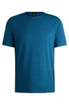 Hugo Boss Quick-dry Stretch-jersey T-shirt With Decorative Reflective Artwork In Gray