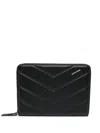 Hugo Boss Quilted A4 Conference Folder In Black