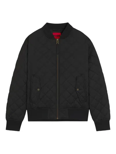 Hugo Boss Water-repellent Jacket In Mixed Materials In Black