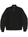 Hugo Boss Quilted Bomber Jacket In Black