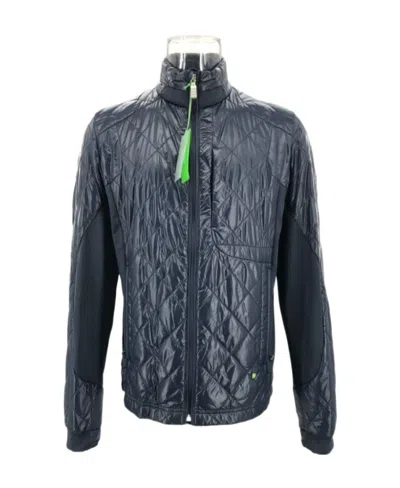 Hugo Boss Quilted Cotton Suit In Black