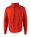 Hugo Boss Quilted Down Jacket In Red