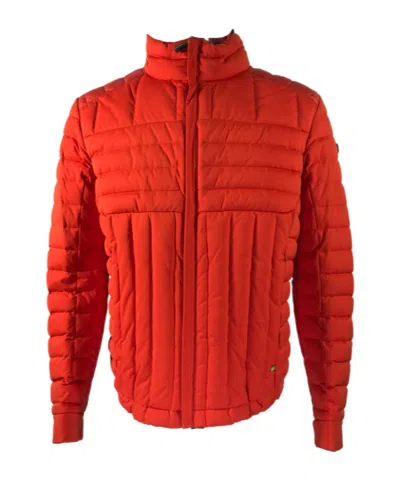 Hugo Boss Quilted Down Jacket In Red