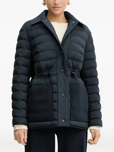 Hugo Boss Quilted Drawstring-waist Puffer Jacket In Blue