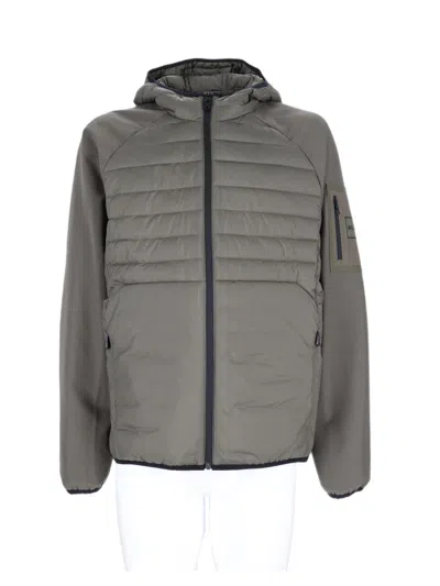 Hugo Boss Quilted Front Panel Green Sports Jacket In Multi
