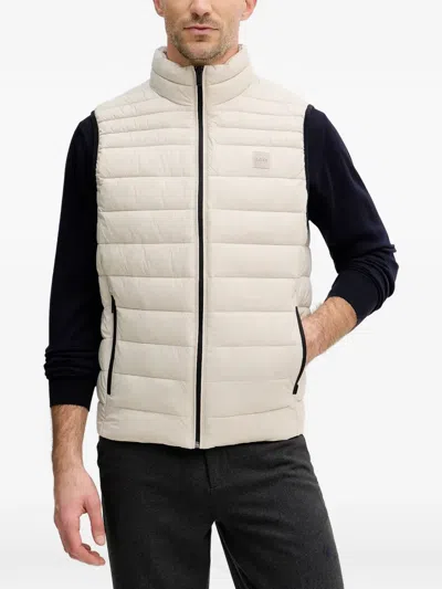 Hugo Boss Quilted Gilet In Black
