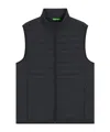 Hugo Boss Quilted Technical Vest In Blue