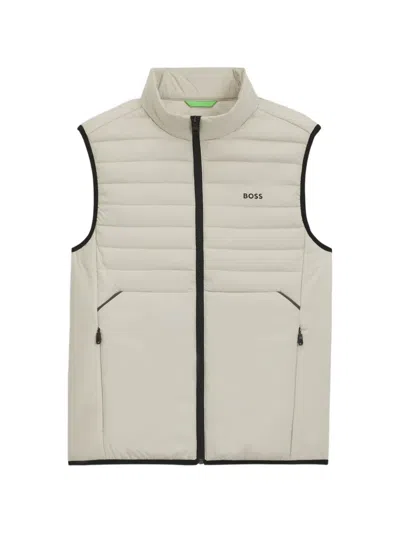 Hugo Boss Light Beige Sleeveless Jacket In Neutral