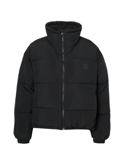 Hugo Boss Quilted High-neck Jacket In Black
