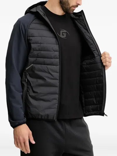 Hugo Boss Quilted Hooded Jacket In Black