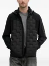 Hugo Boss Quilted Hooded Jacket In Black