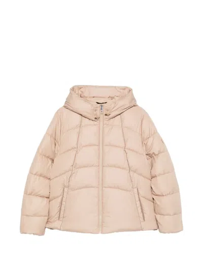 Hugo Boss Quilted Hooded Jacket In Blue
