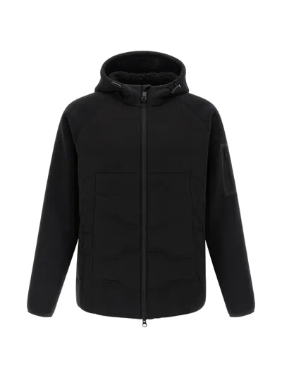 Hugo Boss Quilted Hybrid Jacket In Black