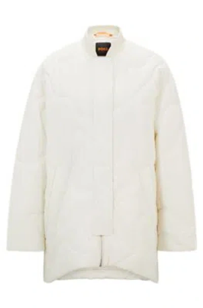 Hugo Boss Quilted Jacket With Water-repellent Finish In White