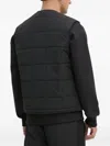 Hugo Boss Quilted Logo-patch Vest In Black