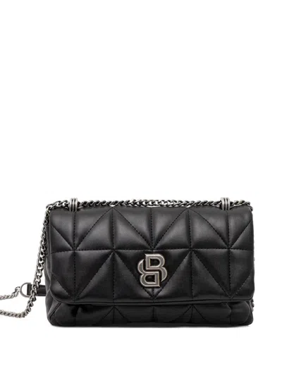 Hugo Boss Quilted Logo Shoulder Bag In Black