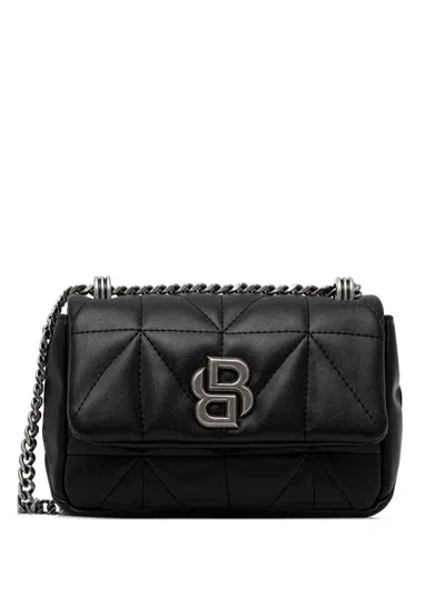 Hugo Boss Quilted Logo Shoulder Bag In Black