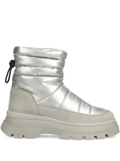 Hugo Boss Quilted Padded Ankle Boots In Multi