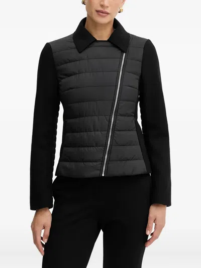 Hugo Boss Quilted Panelled Jacket In Black