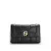 Hugo Boss Quilted Shoulder Bag With Double B Monogram Hardware In Black