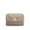 Hugo Boss Quilted Shoulder Bag With Double B Monogram Hardware In Brown