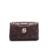 Hugo Boss Quilted Shoulder Bag With Double B Monogram Hardware In Purple