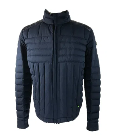 Hugo Boss Quilted Vertical Collar Down Jacket In Black