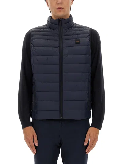 Hugo Boss Quilted Vest In Blue