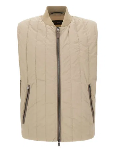 HUGO BOSS QUILTED ZIP-FRONT GILET