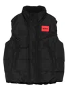 Hugo Boss Quilted Zip-up Gilet In Black