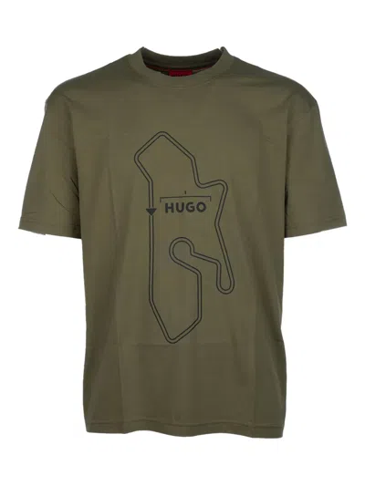 HUGO BOSS RACE-TRACK PRINT T-SHIRT
