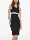 Hugo Boss Racer-back Band Dress In Black