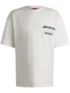 Hugo Boss Cotton-jersey T-shirt With Racing Prints In White