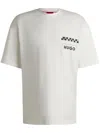 Hugo Boss Cotton-jersey T-shirt With Racing Prints In White
