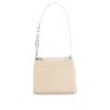 Hugo Boss Raffia-effect Shoulder Bag With Logo-hardware Strap In White