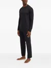 Hugo Boss Raglan-sleeve Pajamas In Black
