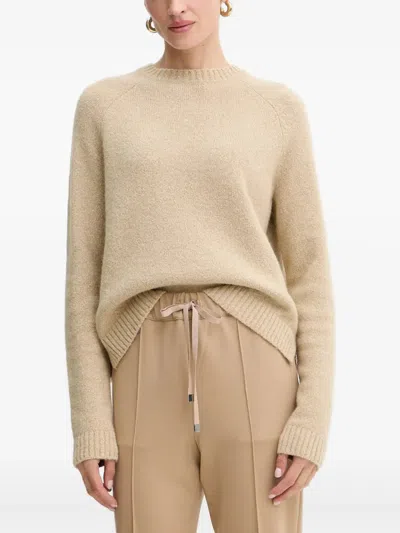 Hugo Boss Raglan-sleeve Sweater In Neutral