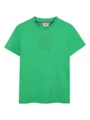 Hugo Boss Raised-logo Cotton T-shirt In 绿色