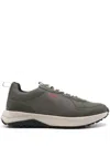 Hugo Boss Raised-logo Panelled Sneakers In Green