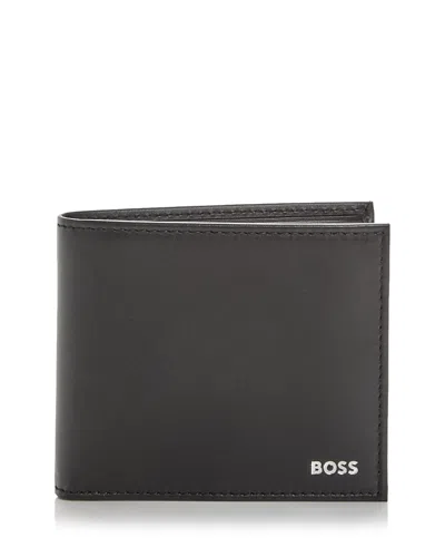 Hugo Boss Randy Bifold Leather Wallet In Gray