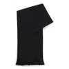 Hugo Boss Raschel-knit Scarf In Virgin Wool In Black