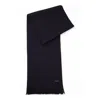 Hugo Boss Raschel-knit Scarf In Virgin Wool In Burgundy