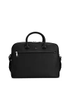 Hugo Boss Faux-leather Document Case With Logo And Signature Stripe In Black