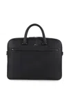 Hugo Boss Black Ray S Doc Single-compartment Polyurethane Briefcase In Black