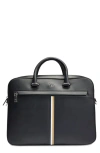 HUGO BOSS RAY STRIPE FAUX LEATHER DOCUMENT CASE
